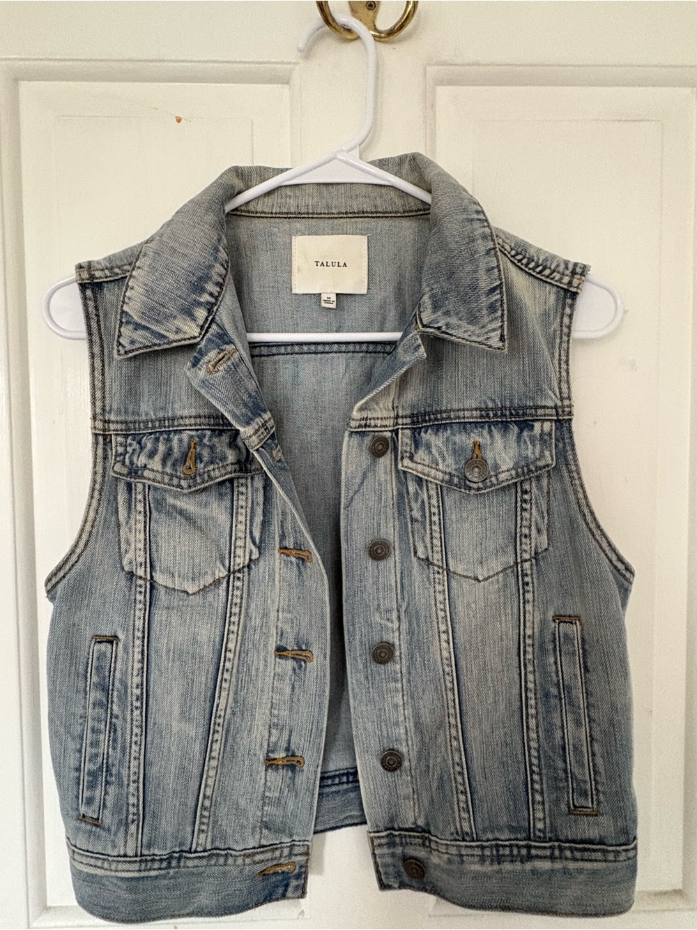 Talula Faded Blue Denim Vest